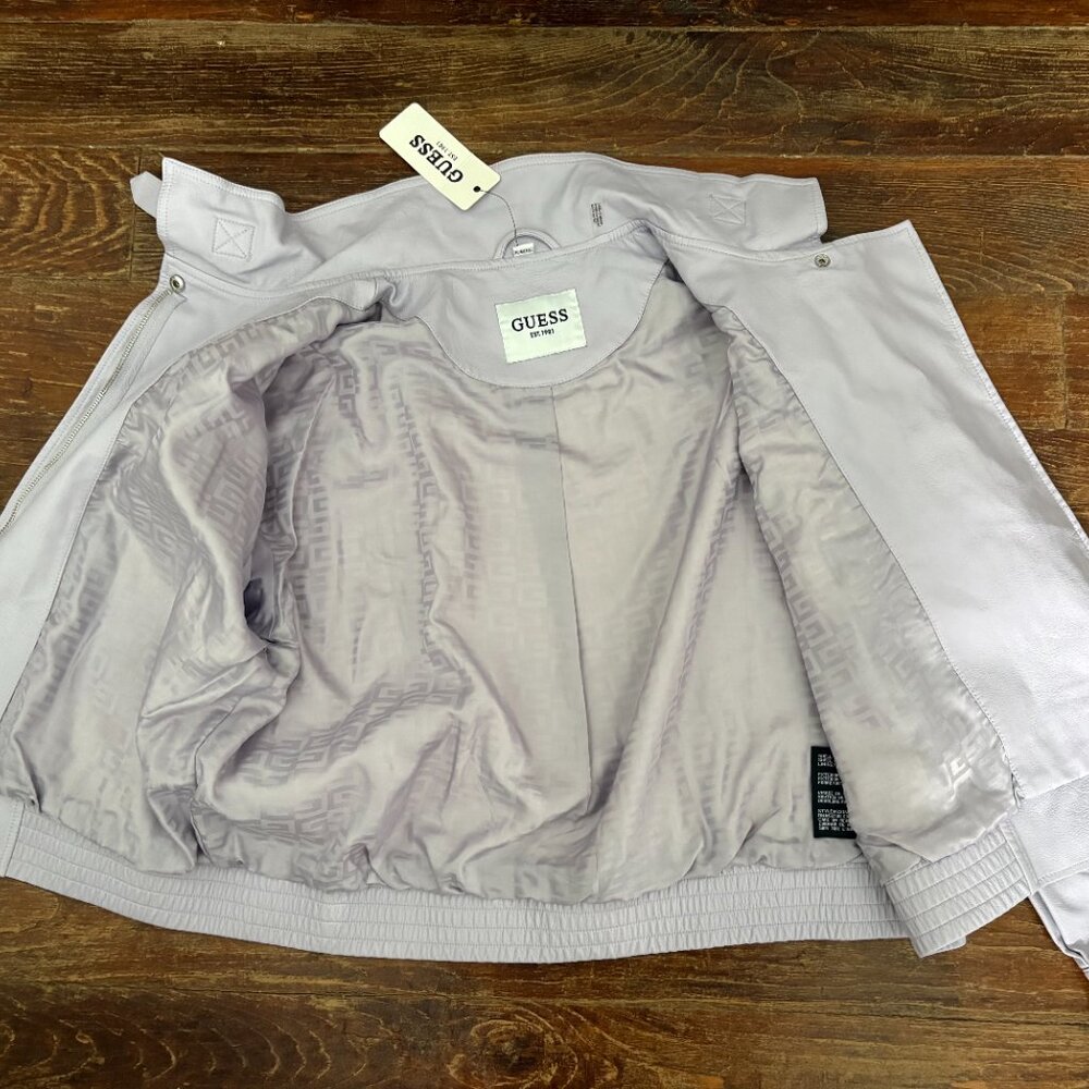 XL purple Guess leather jacket